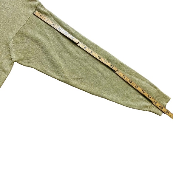 Sold/// 1990’s Vintage Blousy Gold Lurex Cardigan, Size Medium - Picture 6 of 8